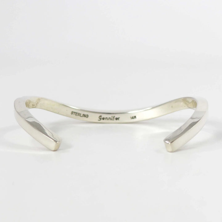 Gold on Silver Cuff by Jennifer Curtis - Garland's