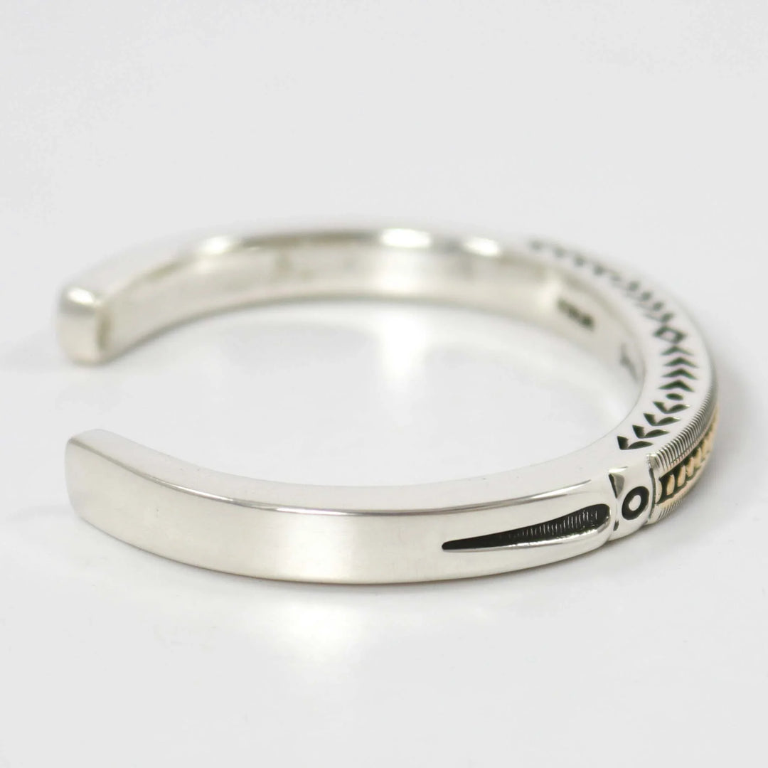 Gold on Silver Cuff by Jennifer Curtis - Garland's