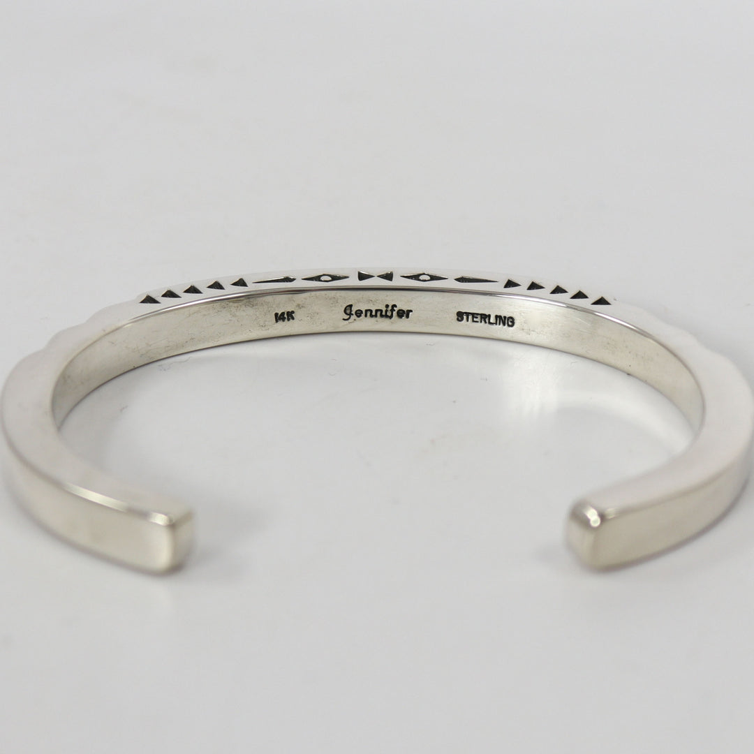 Gold on Silver Cuff by Jennifer Curtis - Garland's