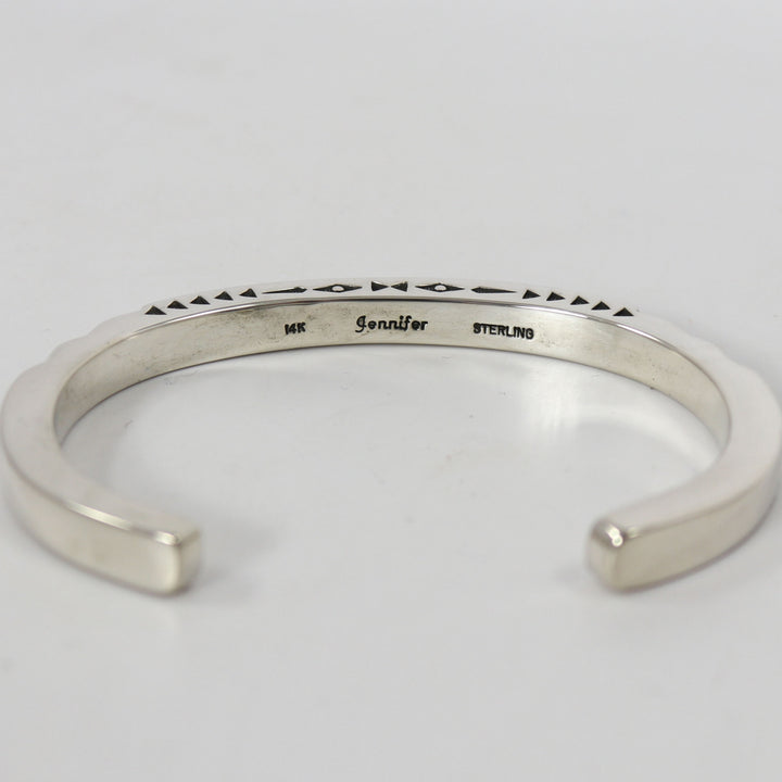 Gold on Silver Cuff by Jennifer Curtis - Garland's