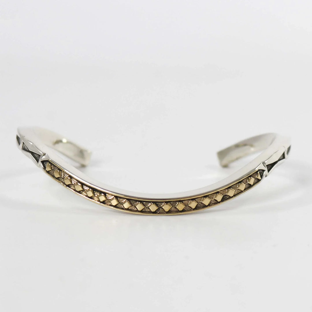 Gold on Silver Cuff by Jennifer Curtis - Garland's