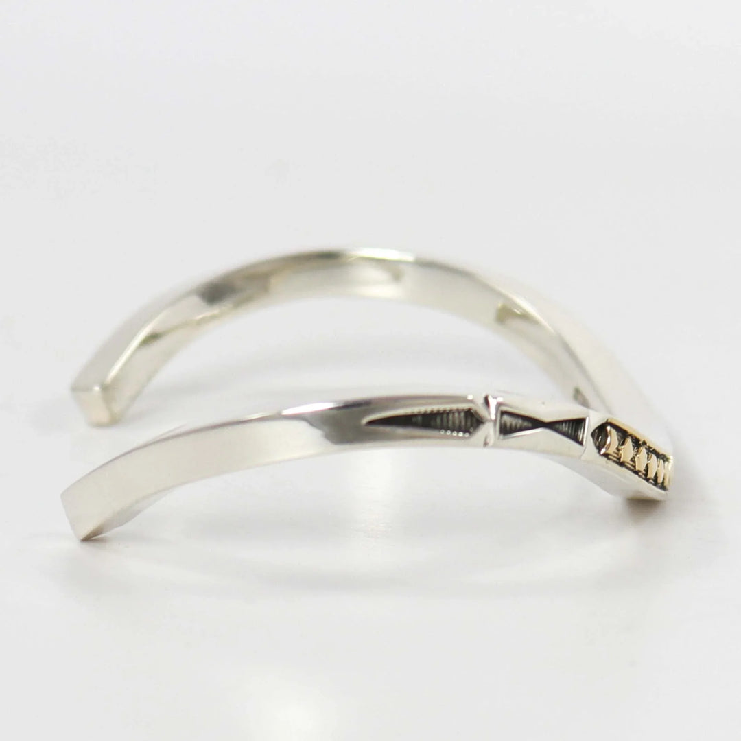 Gold on Silver Cuff by Jennifer Curtis - Garland's