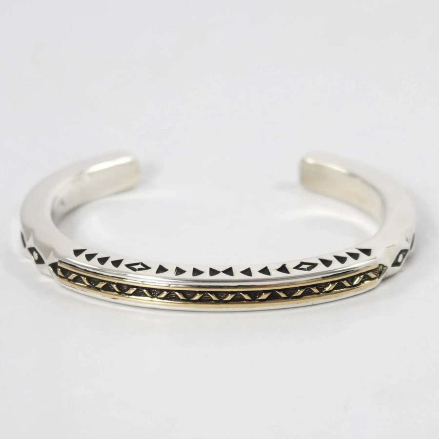 Gold on Silver Cuff by Jennifer Curtis - Garland's