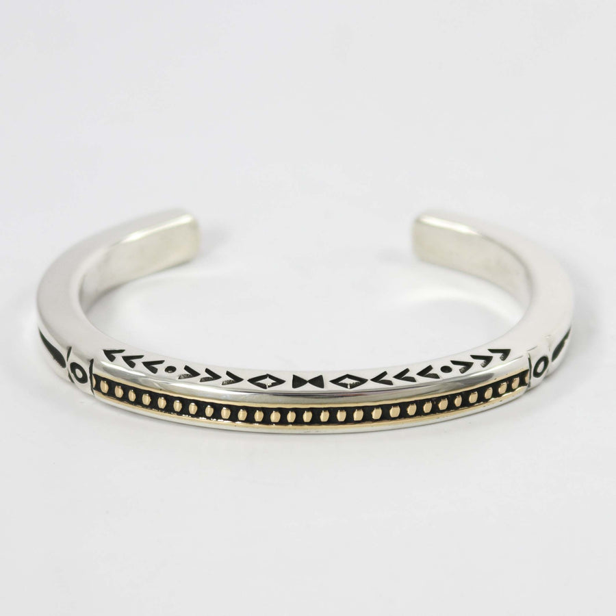 Gold on Silver Cuff by Jennifer Curtis - Garland's