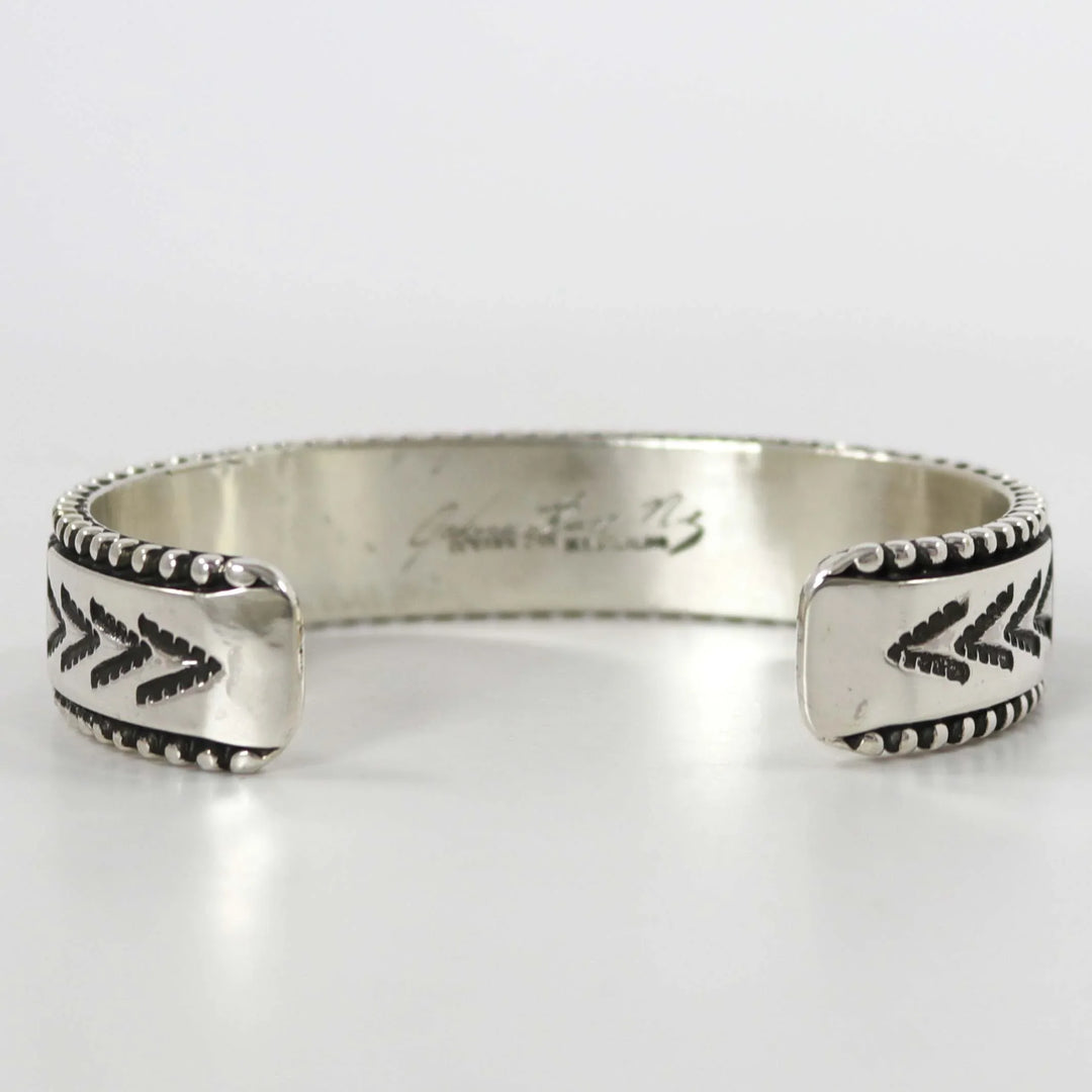 Gold on Silver Cuff by Johnathan Nez - Garland's