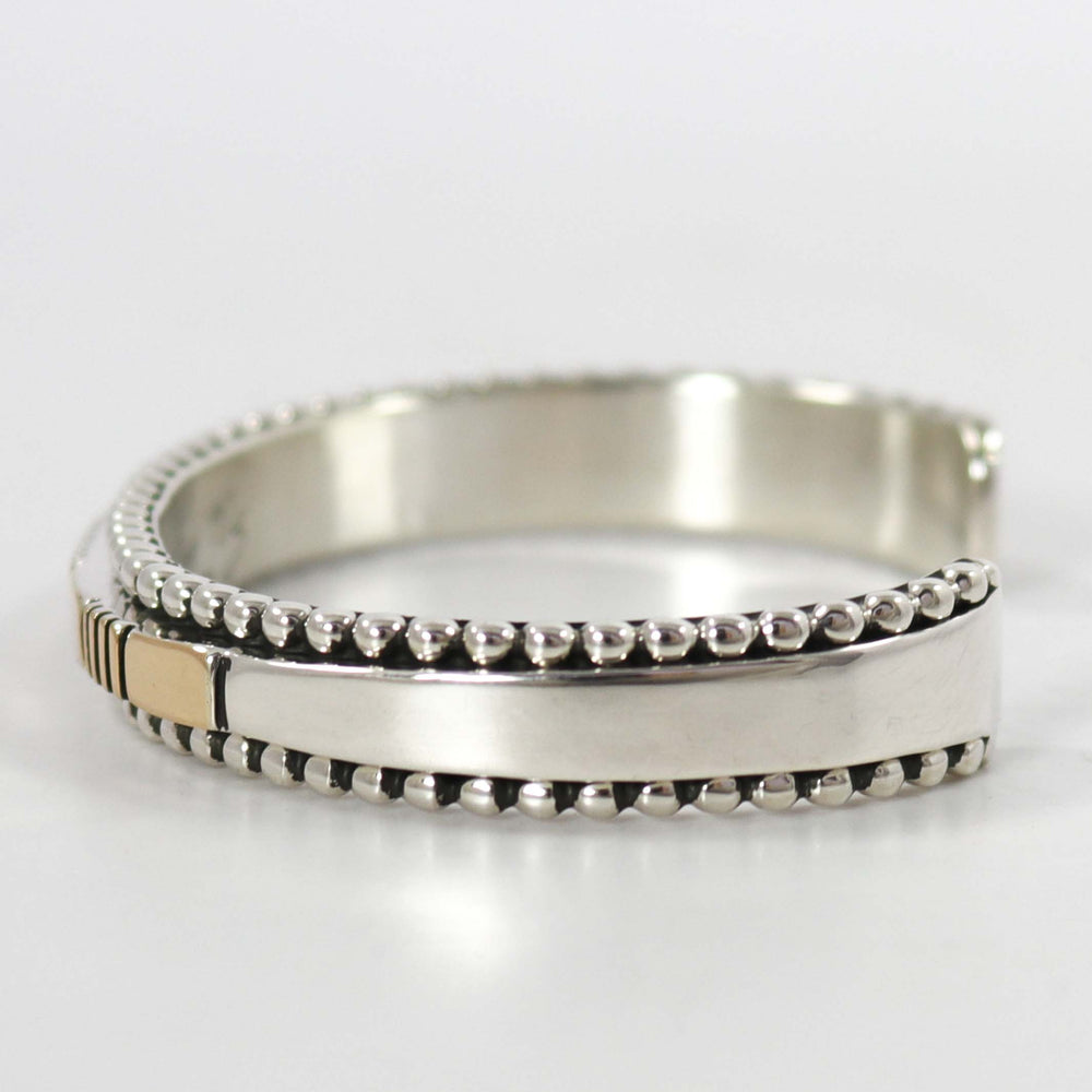 Gold on Silver Cuff by Johnathan Nez - Garland's