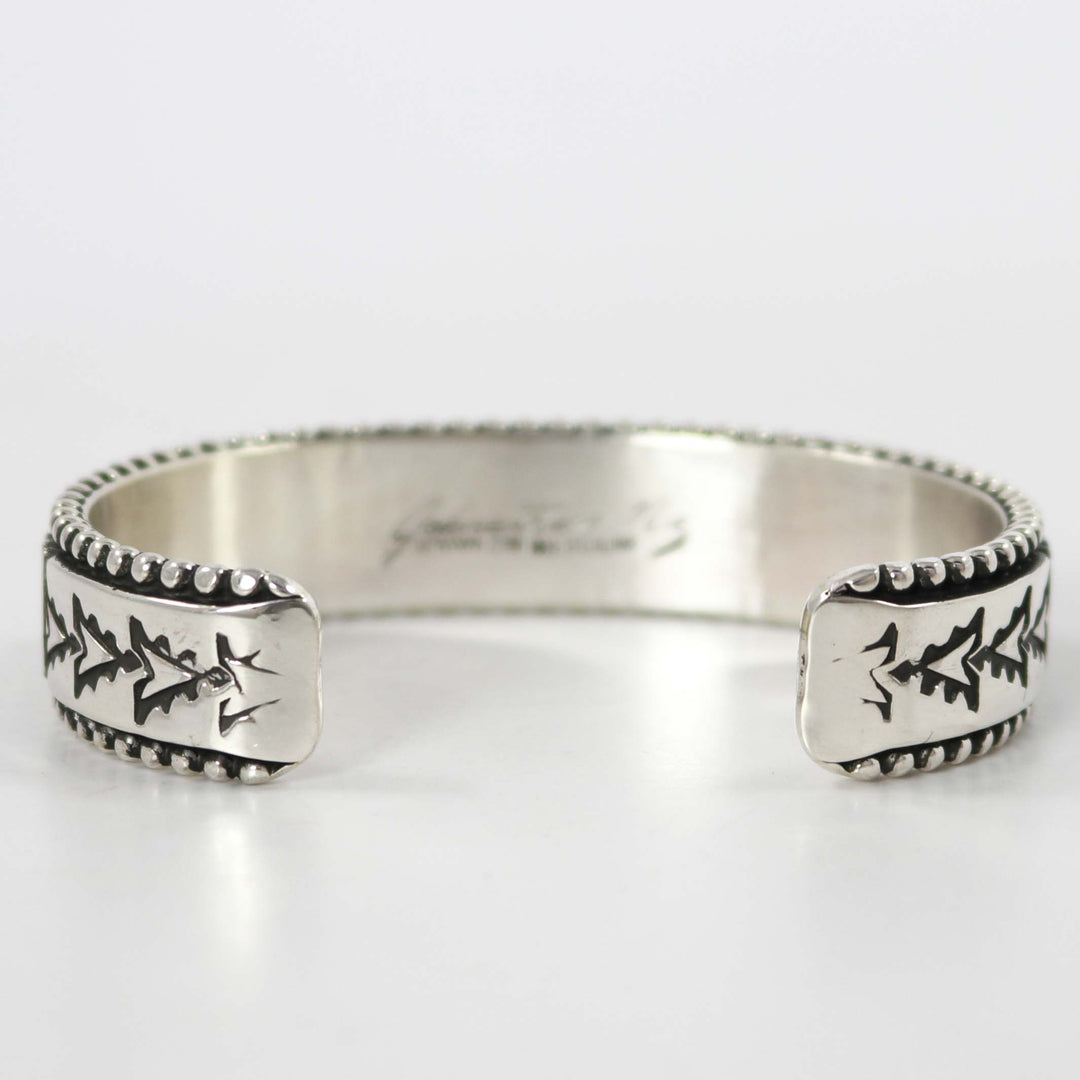 Gold on Silver Cuff by Johnathan Nez - Garland's