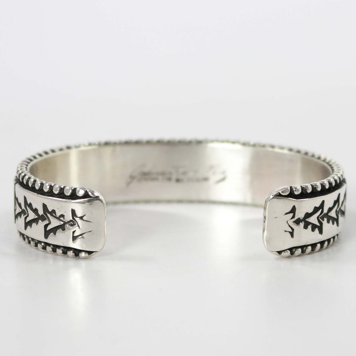 Gold on Silver Cuff by Johnathan Nez - Garland's