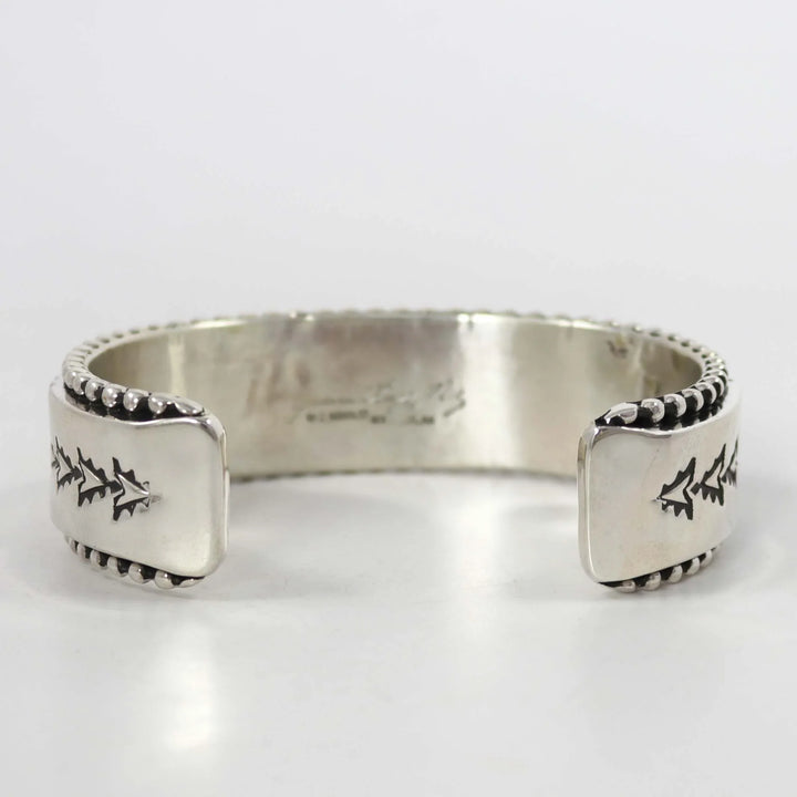 Gold on Silver Cuff by Johnathan Nez - Garland's
