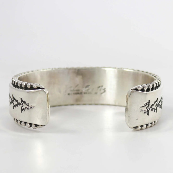 Gold on Silver Cuff by Johnathan Nez - Garland's