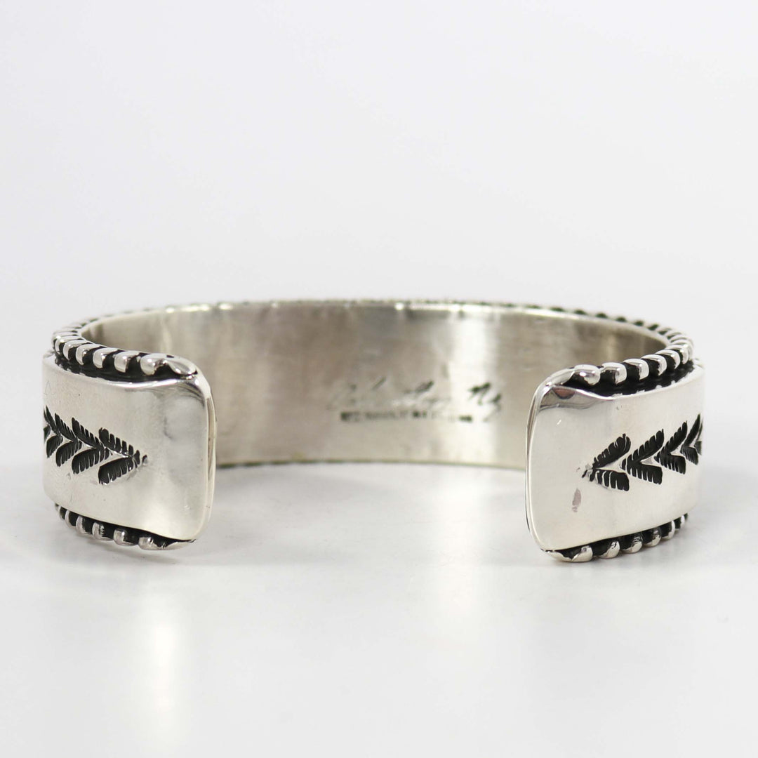 Gold on Silver Cuff by Johnathan Nez - Garland's