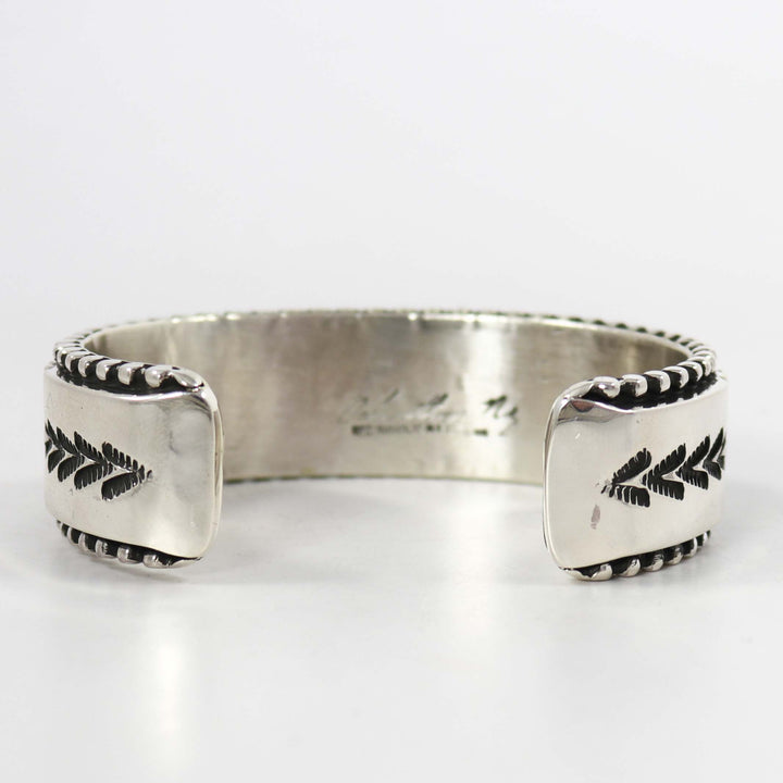 Gold on Silver Cuff by Johnathan Nez - Garland's