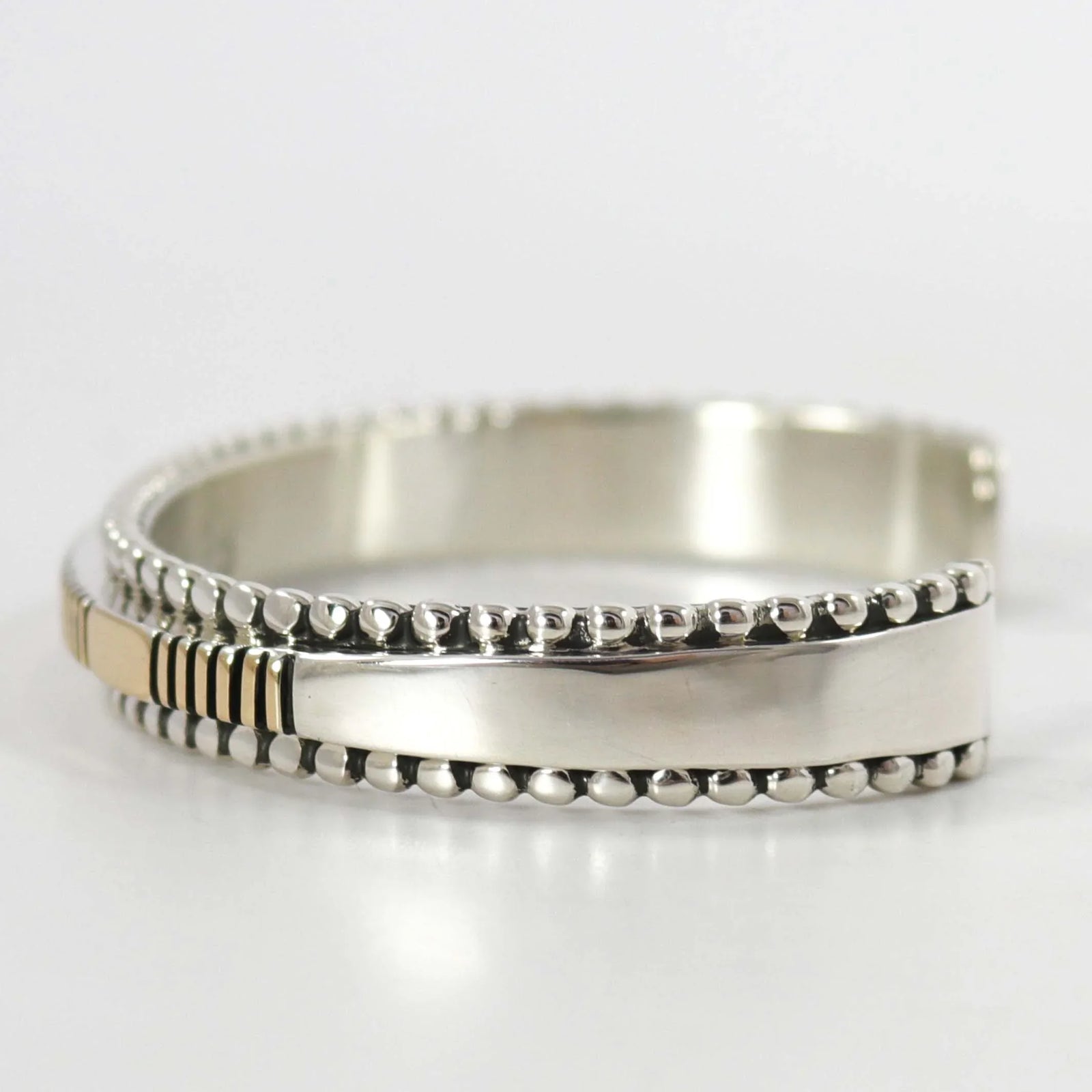 Gold on Silver Cuff by Johnathan Nez - Garland's
