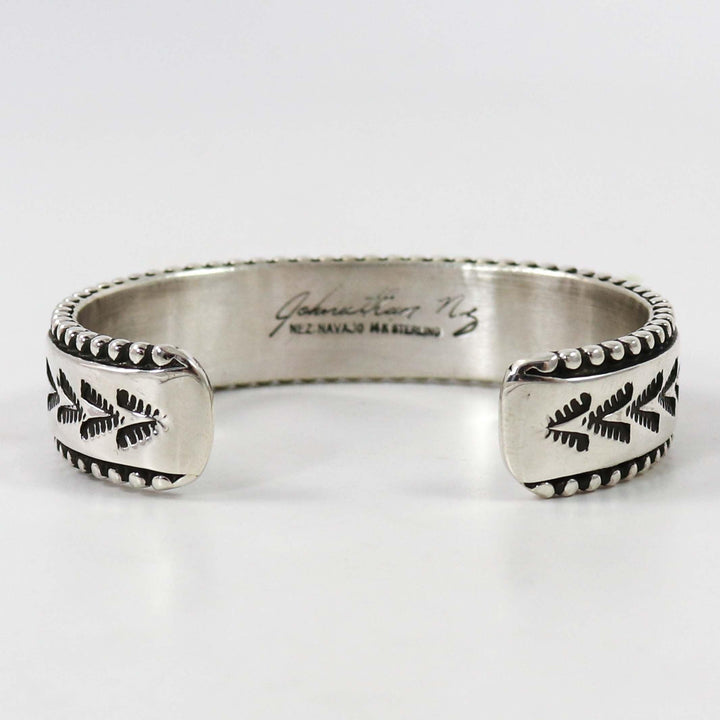 Gold on Silver Cuff by Johnathan Nez - Garland's