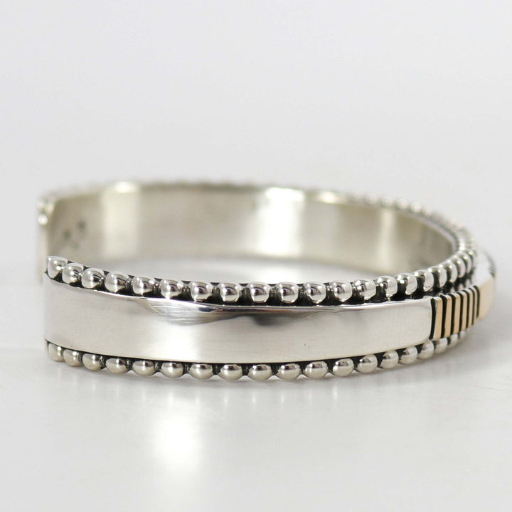 Gold on Silver Cuff by Johnathan Nez - Garland's
