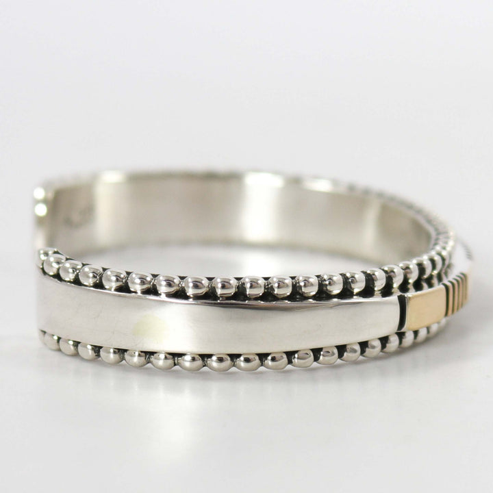Gold on Silver Cuff by Johnathan Nez - Garland's
