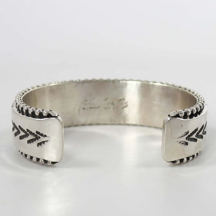 Gold on Silver Cuff by Johnathan Nez - Garland's