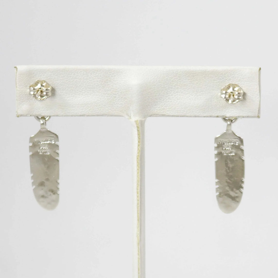 Gold on Silver Feather Earrings by Robert Taylor - Garland's