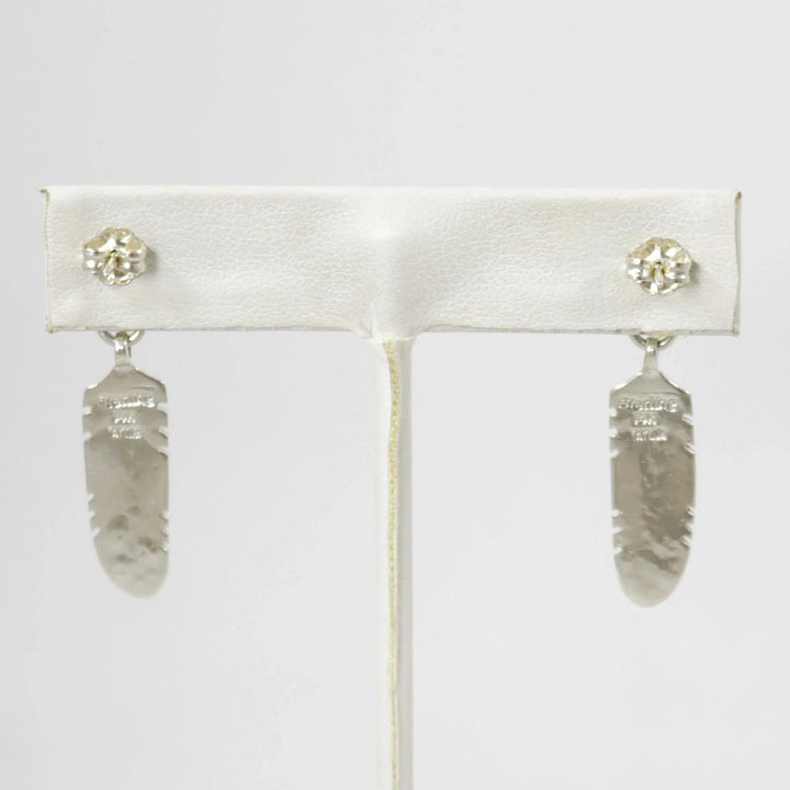 Gold on Silver Feather Earrings by Robert Taylor - Garland's