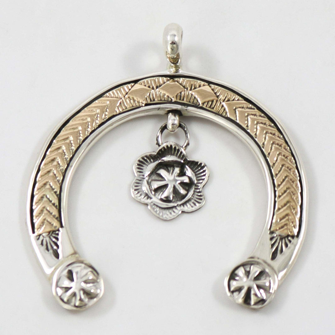 Gold on Silver Naja Pendant by Bruce Morgan - Garland's