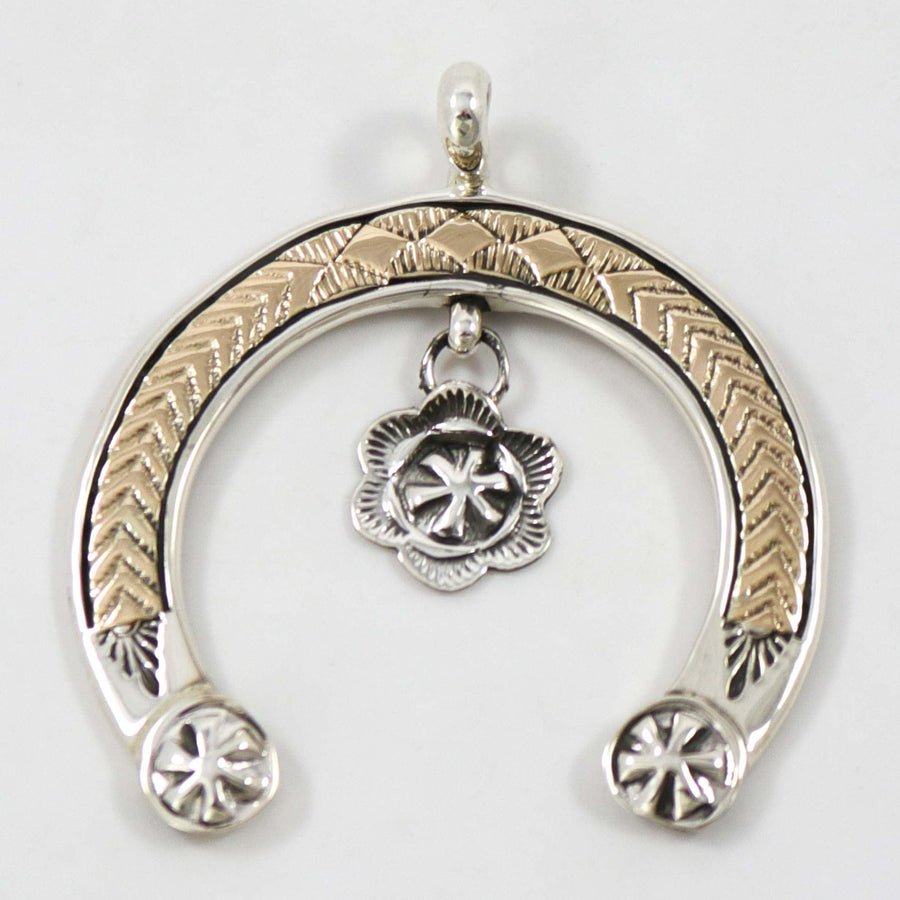 Gold on Silver Naja Pendant by Bruce Morgan - Garland's