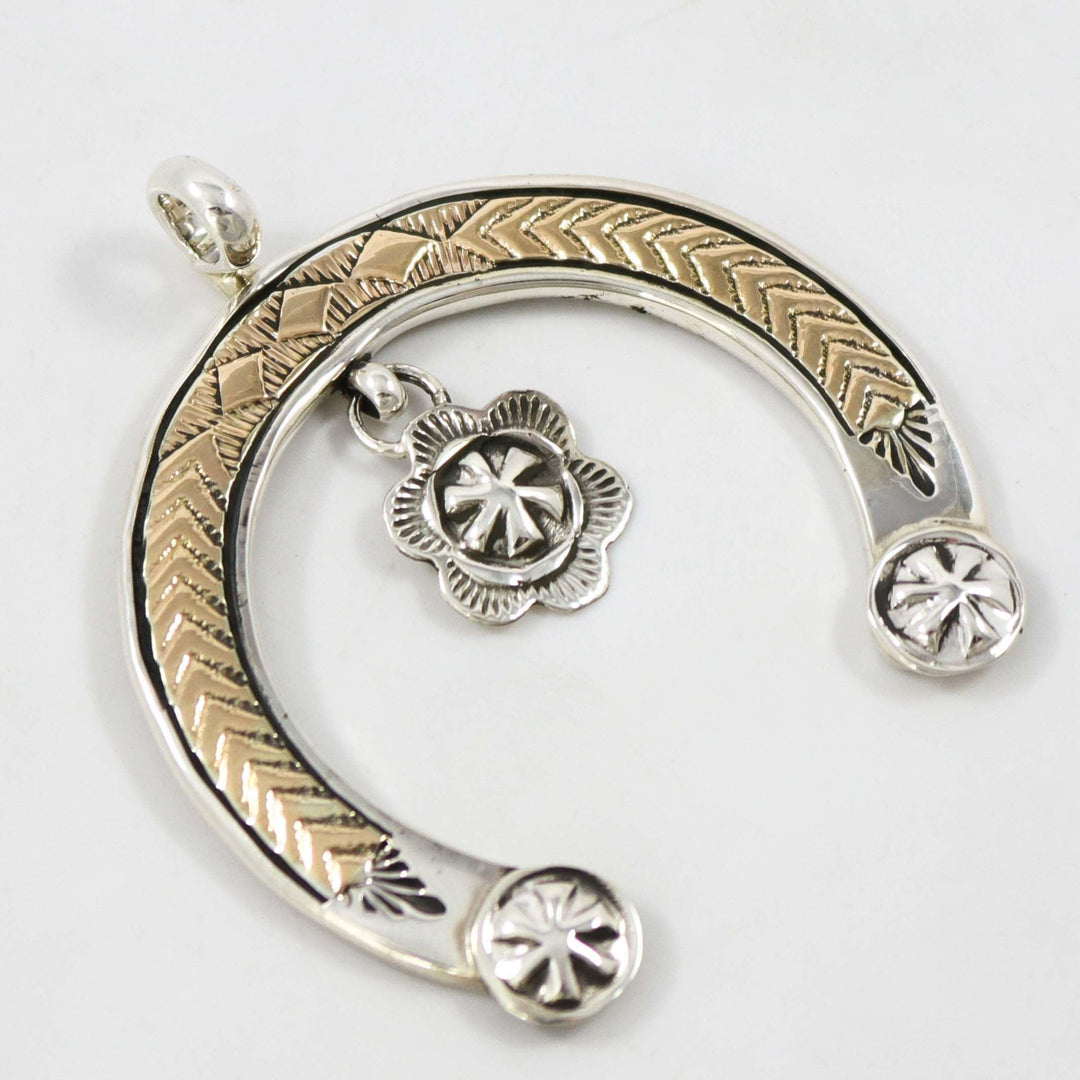 Gold on Silver Naja Pendant by Bruce Morgan - Garland's