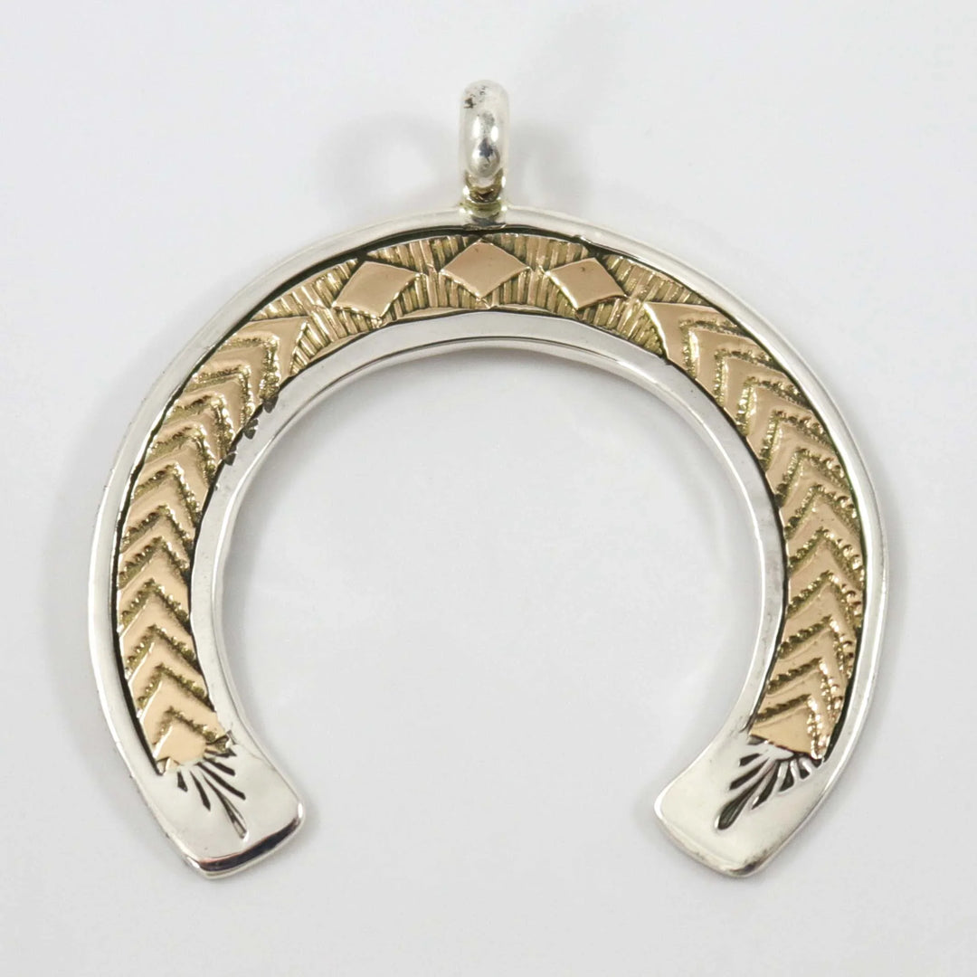 Gold on Silver Naja Pendant by Bruce Morgan - Garland's
