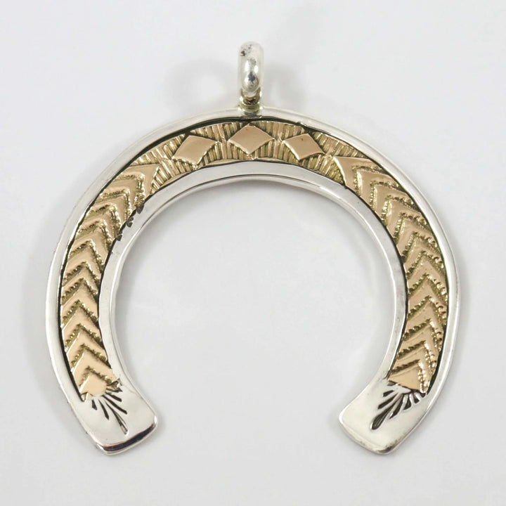 Gold on Silver Naja Pendant by Bruce Morgan - Garland's