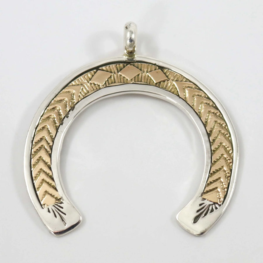 Gold on Silver Naja Pendant by Bruce Morgan - Garland's