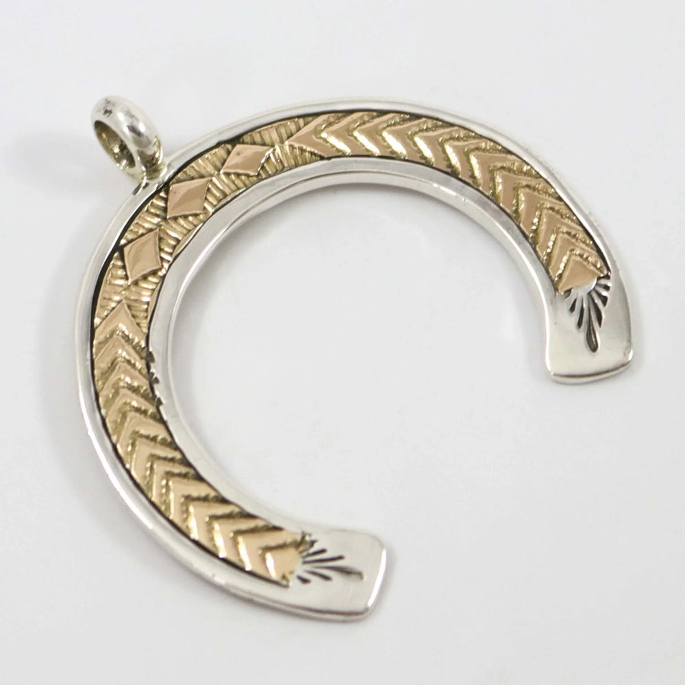 Gold on Silver Naja Pendant by Bruce Morgan - Garland's