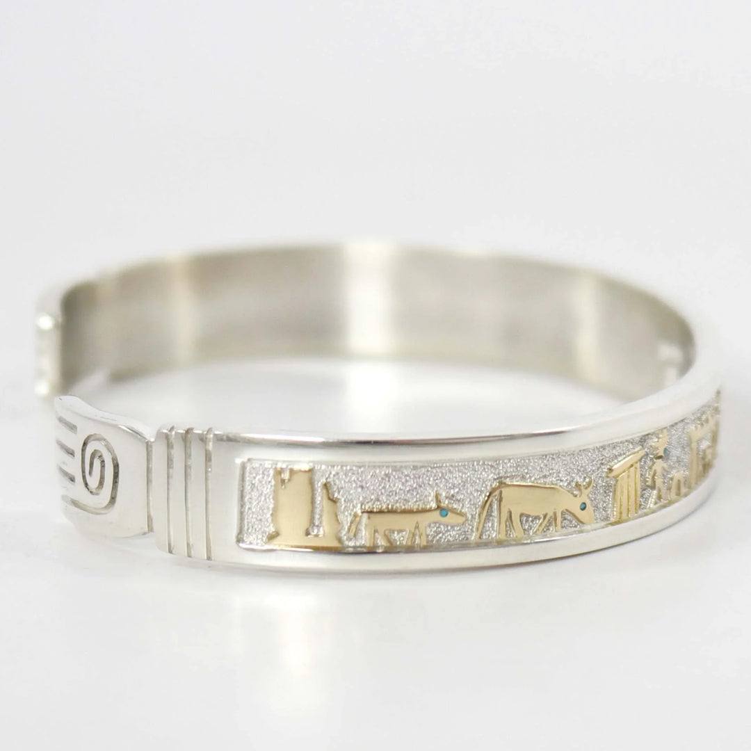 Gold on Silver Storyteller Cuff by Robert Taylor - Garland's