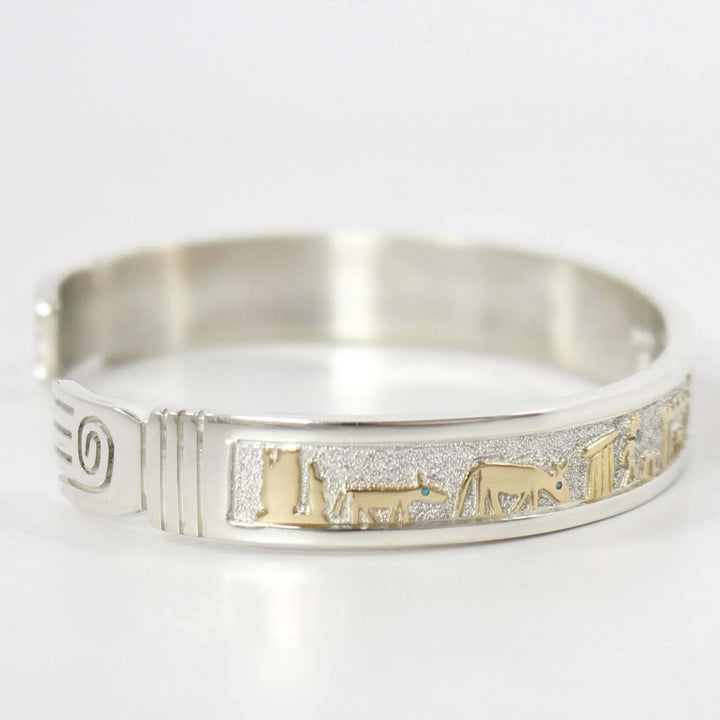 Gold on Silver Storyteller Cuff by Robert Taylor - Garland's