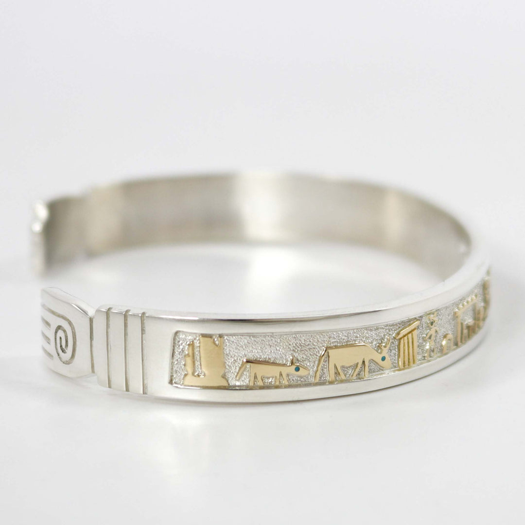 Gold on Silver Storyteller Cuff by Robert Taylor - Garland's