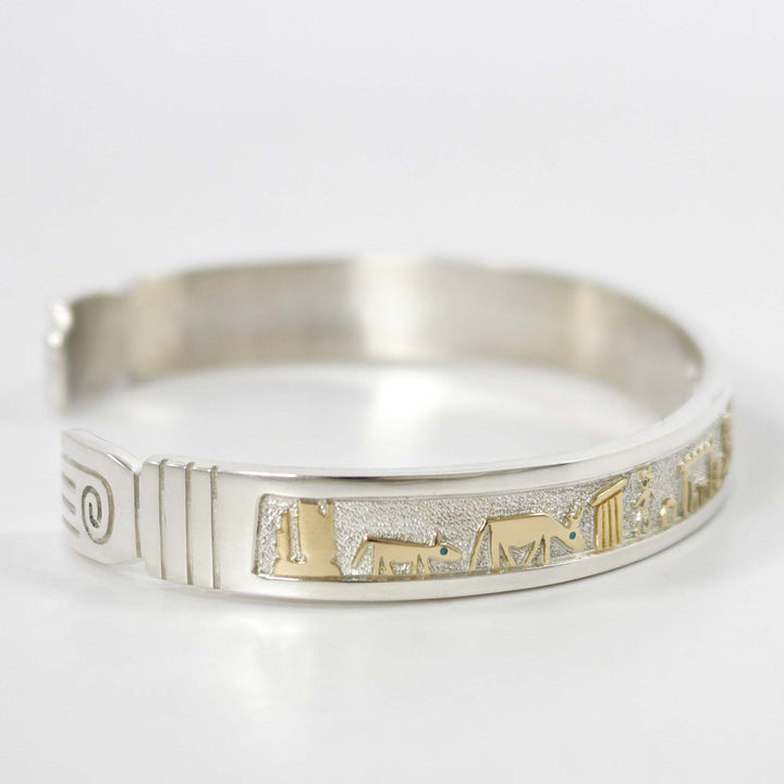 Gold on Silver Storyteller Cuff by Robert Taylor - Garland's