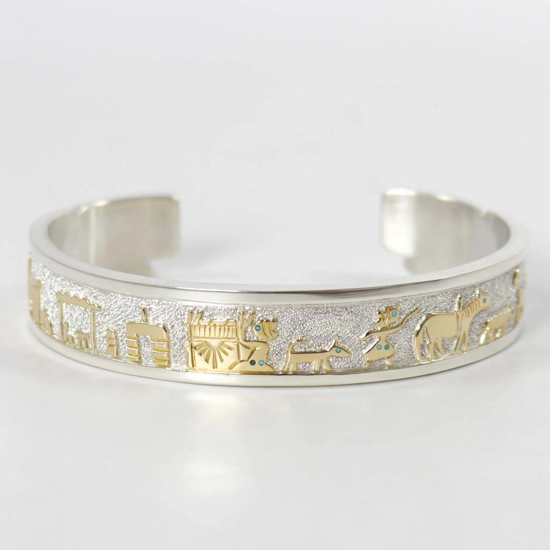 Gold on Silver Storyteller Cuff by Robert Taylor - Garland's