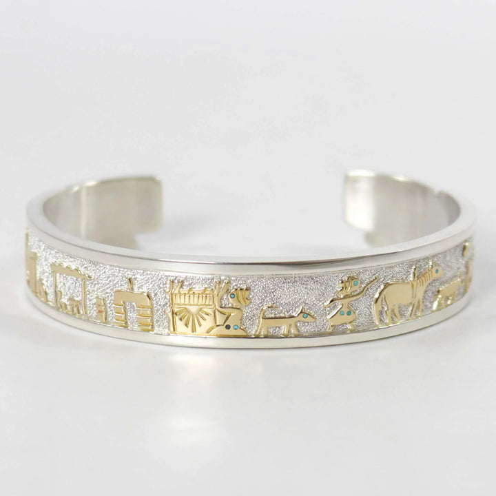 Gold on Silver Storyteller Cuff by Robert Taylor - Garland's