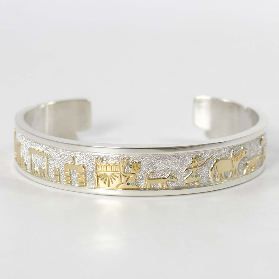 Gold on Silver Storyteller Cuff by Robert Taylor - Garland's