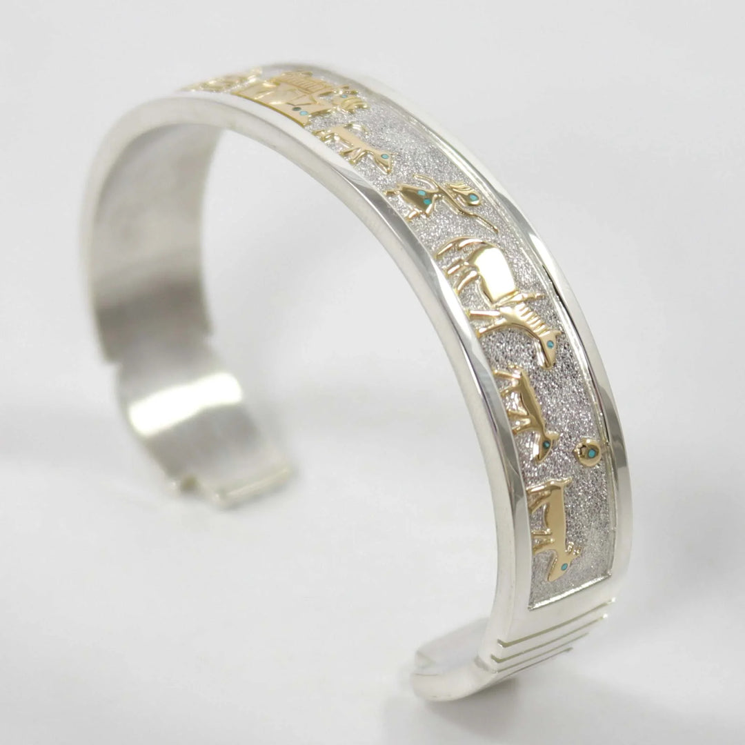 Gold on Silver Storyteller Cuff by Robert Taylor - Garland's