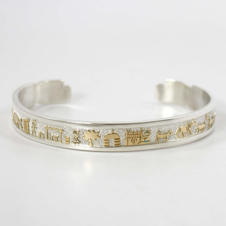 Gold on Silver Storyteller Cuff by Robert Taylor - Garland's