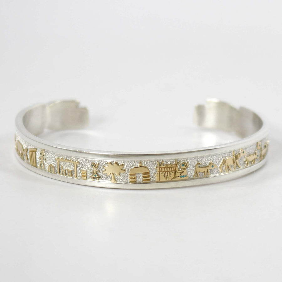 Gold on Silver Storyteller Cuff by Robert Taylor - Garland's