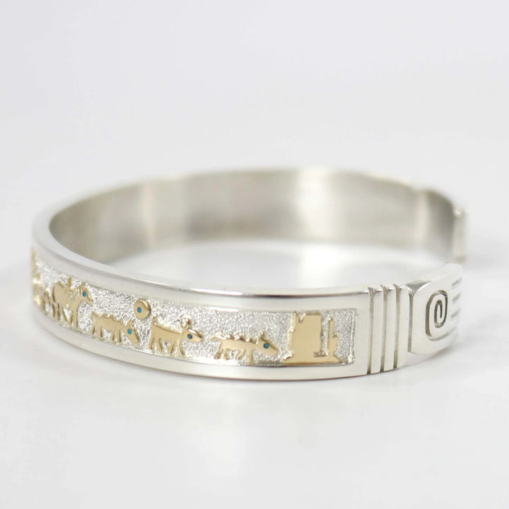 Gold on Silver Storyteller Cuff by Robert Taylor - Garland's