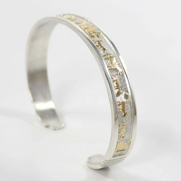 Gold on Silver Storyteller Cuff by Robert Taylor - Garland's