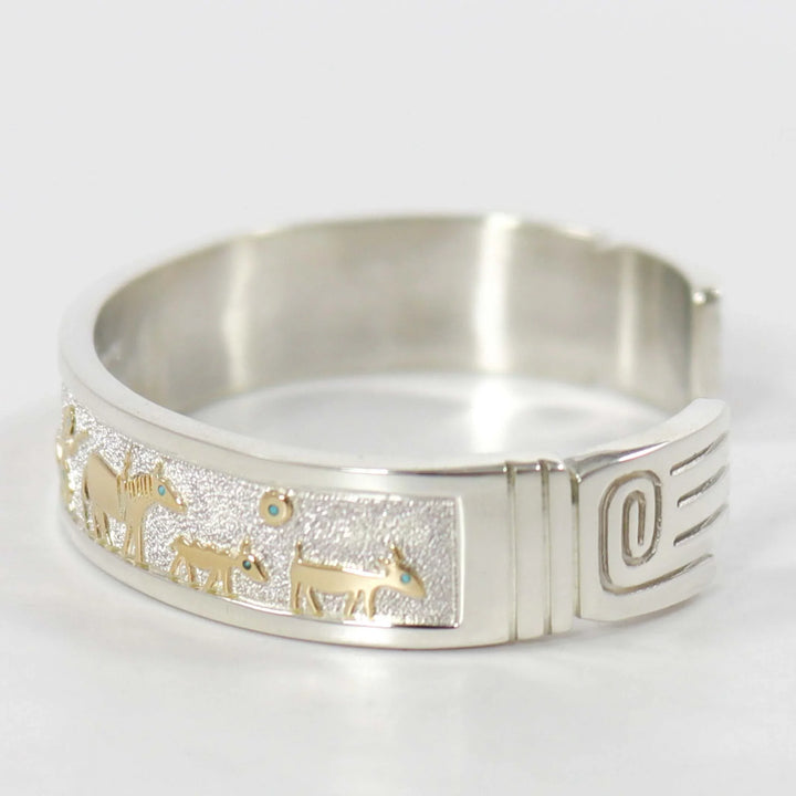 Gold on Silver Storyteller Cuff by Robert Taylor - Garland's
