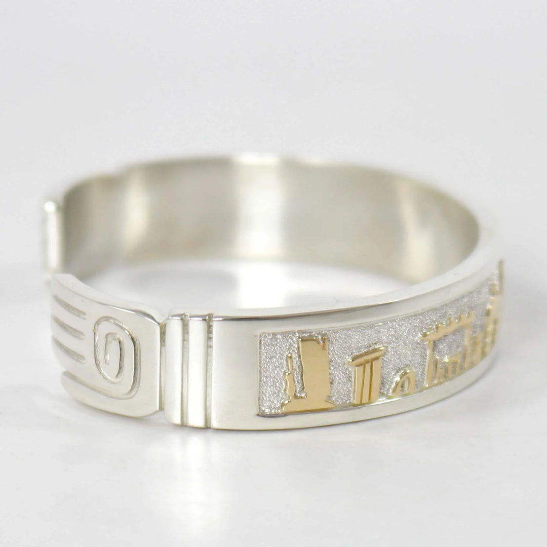 Gold on Silver Storyteller Cuff by Robert Taylor - Garland's