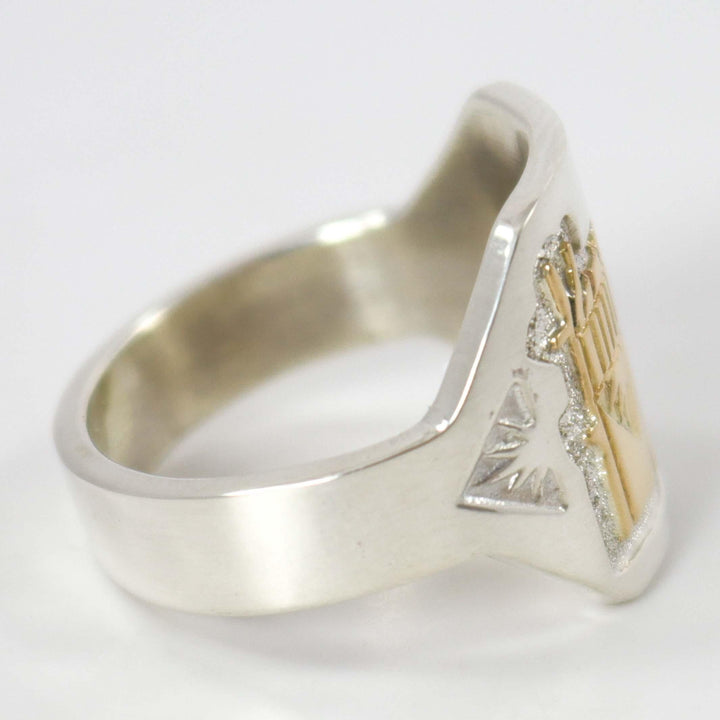 Gold on Silver Weaver Ring by Robert Taylor - Garland's