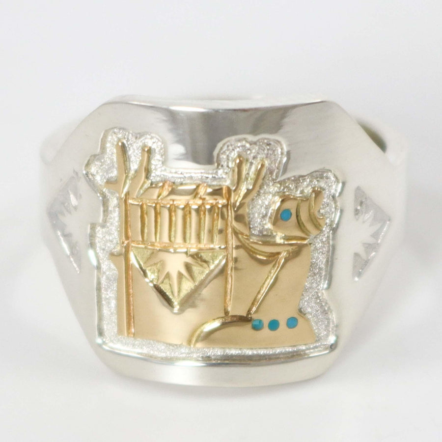 Gold on Silver Weaver Ring by Robert Taylor - Garland's