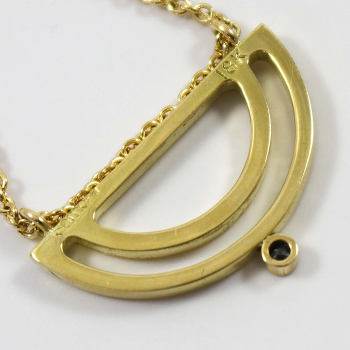 Gold Strata Half Moon Necklace by Maria Samora - Garland's