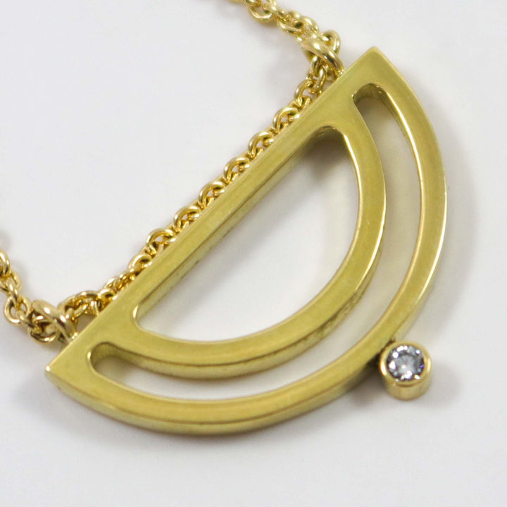 Gold Strata Half Moon Necklace by Maria Samora - Garland's