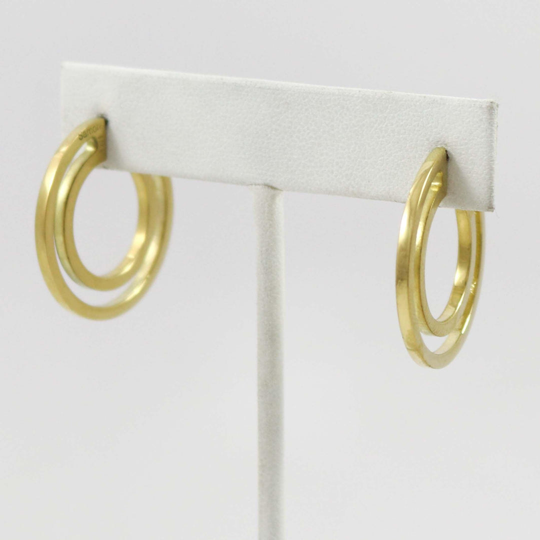 Gold Strata Hoop Earrings by Maria Samora - Garland's