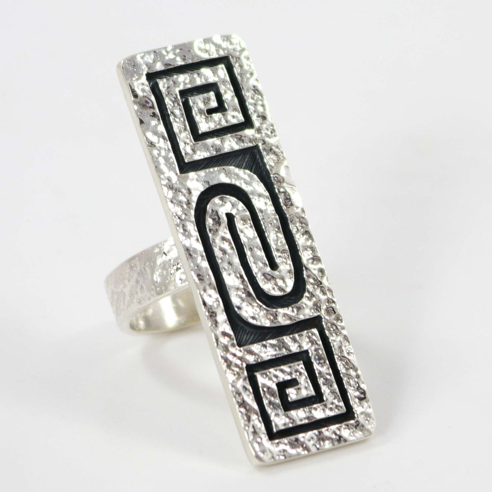 Hopi Overlay Ring by Ruben Saufkie - Garland's